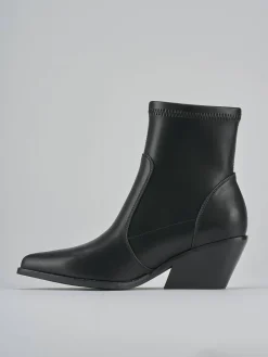 Stivaletti tacco 6cm pelle nero