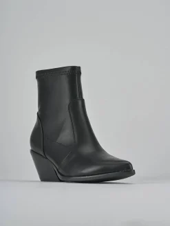 Stivaletti tacco 6cm pelle nero