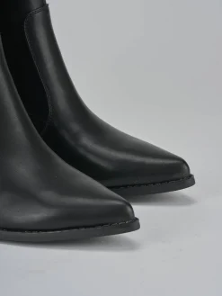 Stivaletti tacco 6cm pelle nero