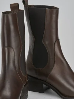 Stivaletti tacco 5cm pelle testa