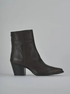 Stivaletti tacco 6cm pelle testa