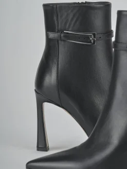 Stivaletti tacco 9cm pelle nero