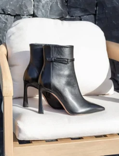 Stivaletti tacco 9cm pelle nero