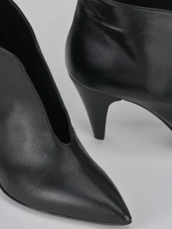Stivaletti tacco 8cm pelle nero