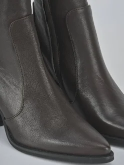 Stivaletti tacco 7cm pelle testa