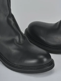 Stivaletti tacco 2cm pelle nero