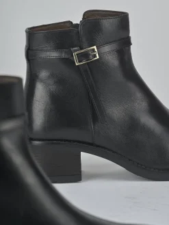 Stivaletti tacco 4cm pelle nero