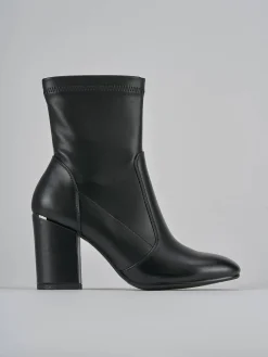 Stivaletti tacco 6cm pelle nero