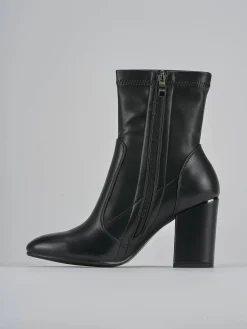 Stivaletti tacco 6cm pelle nero