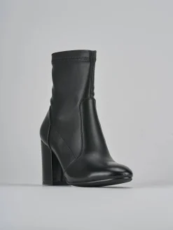 Stivaletti tacco 6cm pelle nero