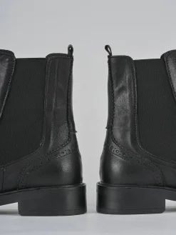 Stivaletti tacco 2cm pelle nero