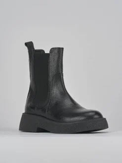 Stivaletti tacco 2cm pelle nero