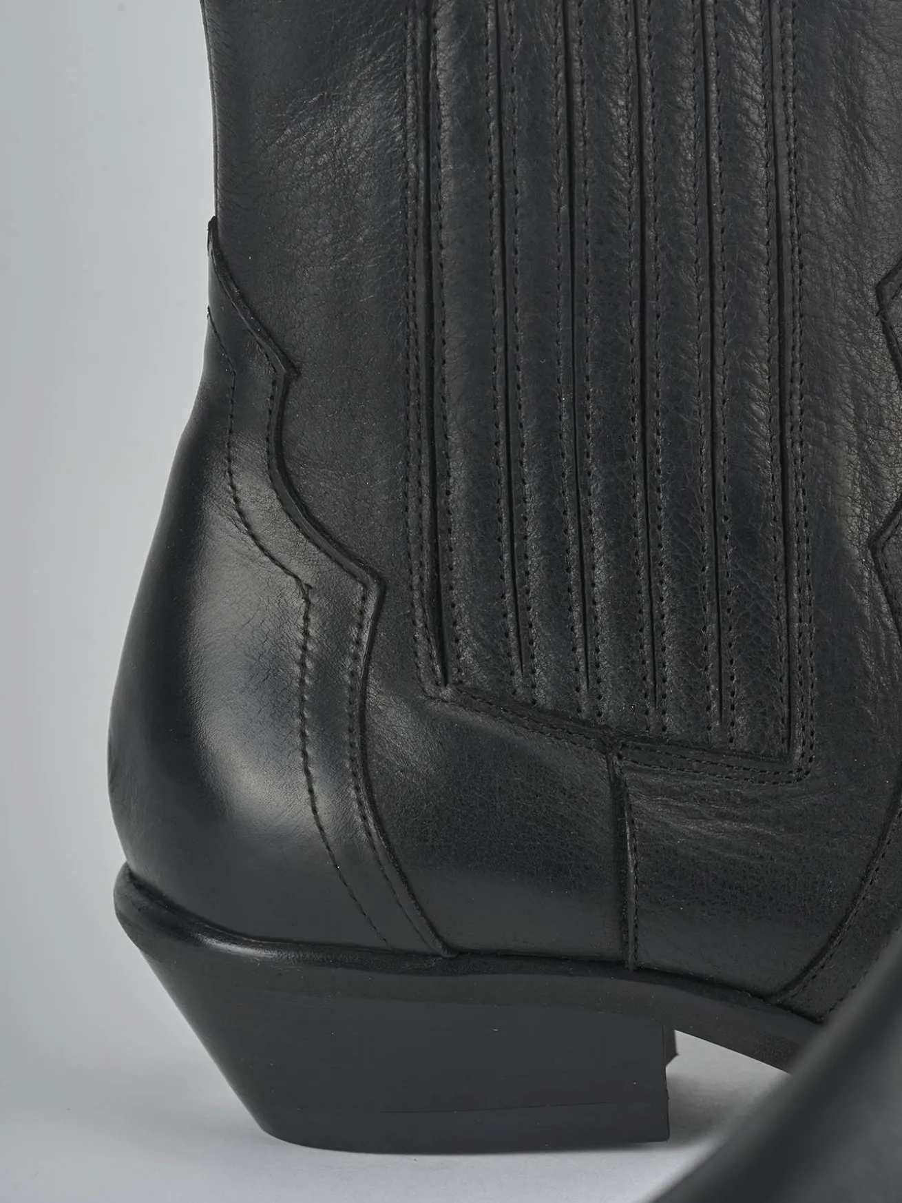 Stivaletti tacco 4cm pelle nero