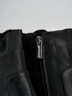 Stivaletti tacco 7cm pelle nero