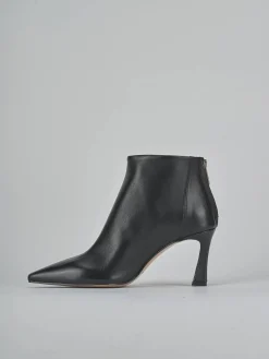 Stivaletti tacco 8cm pelle nero