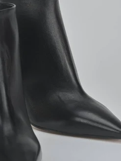 Stivaletti tacco 8cm pelle nero