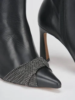 Stivaletti tacco 9cm pelle nero