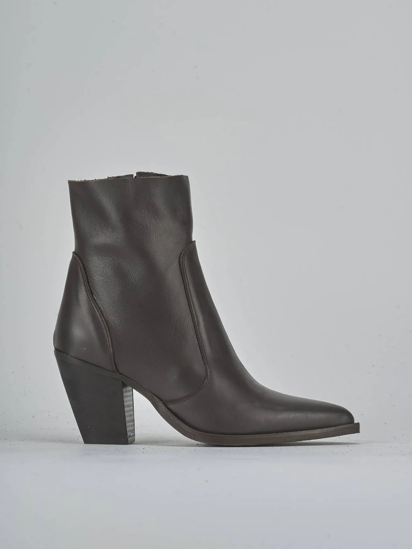 Stivaletti tacco 6cm pelle testa