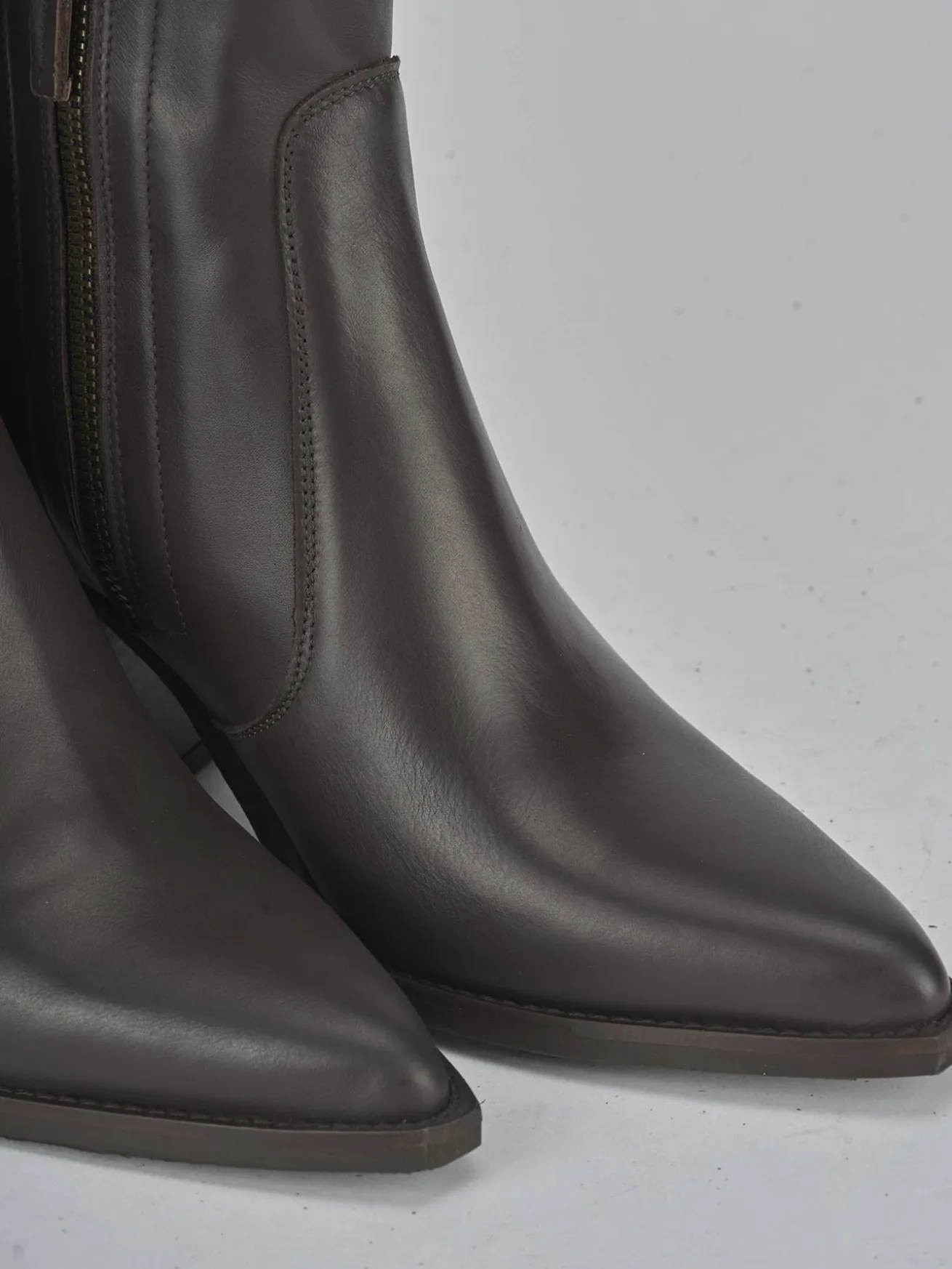 Stivaletti tacco 6cm pelle testa