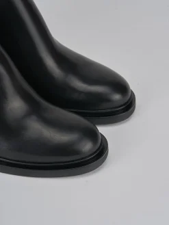 Stivaletti tacco 6cm pelle nero