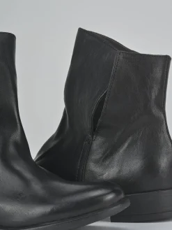 Stivaletti tacco 2cm pelle nero