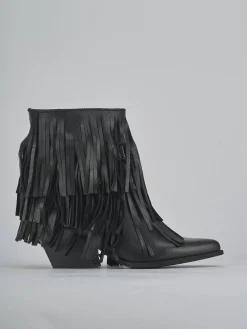 Stivaletti tacco 7cm pelle nero