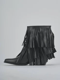 Stivaletti tacco 7cm pelle nero