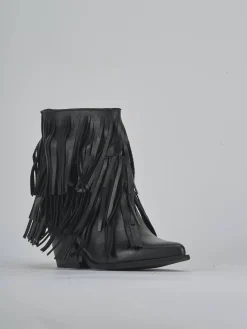 Stivaletti tacco 7cm pelle nero