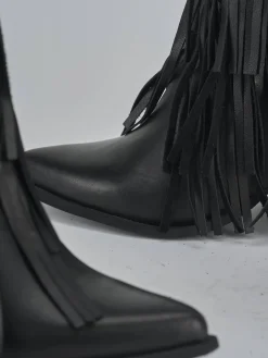 Stivaletti tacco 7cm pelle nero