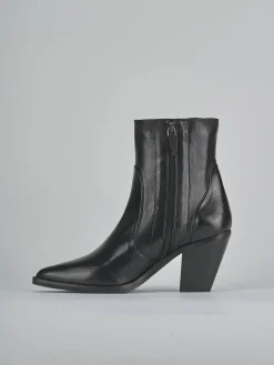 Stivaletti tacco 9cm pelle nero