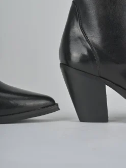 Stivaletti tacco 9cm pelle nero