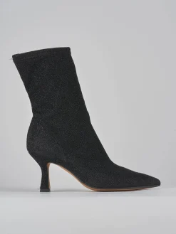 Stivaletti tacco 7cm pelle nero