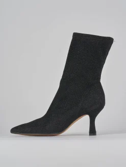 Stivaletti tacco 7cm pelle nero