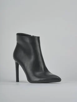 Stivaletti tacco 11cm pelle sostenibile nero