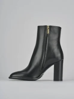 Stivaletti tacco 9cm pelle nero