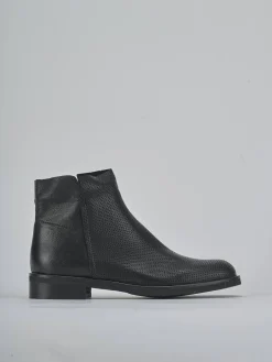 Stivaletti tacco 4cm pelle nero