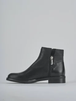 Stivaletti tacco 4cm pelle nero