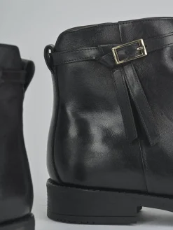 Stivaletti tacco 1cm pelle nero