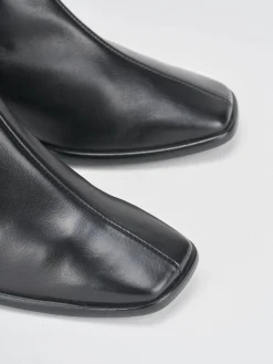 Stivaletti tacco 5cm pelle nero