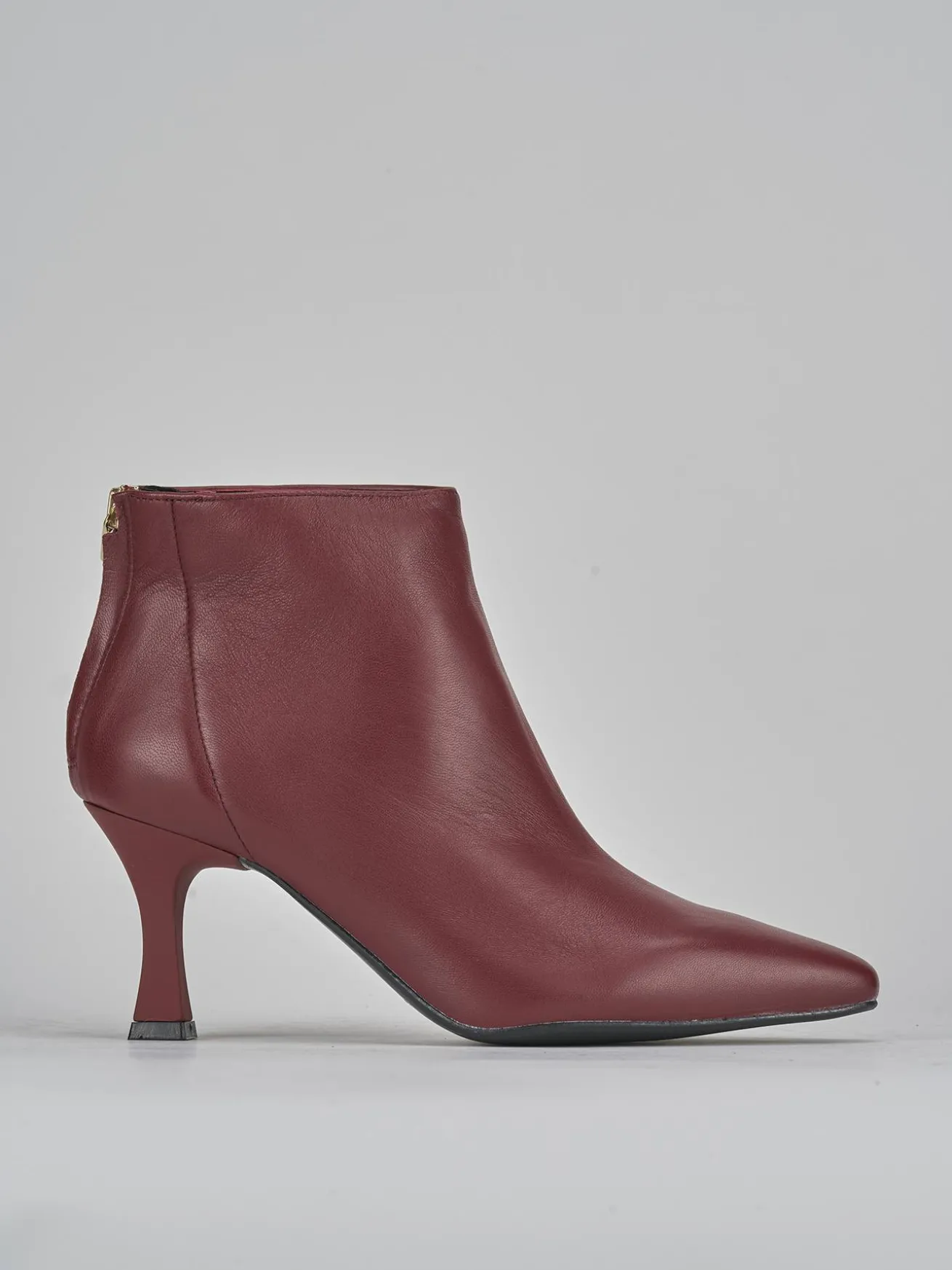 Stivaletti tacco 7cm pelle bordo'