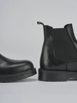 Stivaletti tacco 2cm pelle nero