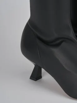 Stivaletti tacco 5cm pelle nero