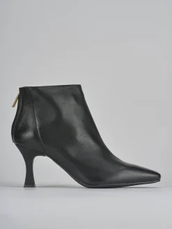 Stivaletti tacco 7cm pelle nero