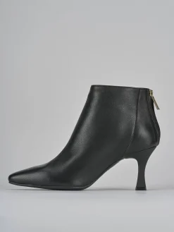 Stivaletti tacco 7cm pelle nero