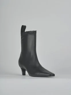 Stivaletti tacco 5cm pelle nero