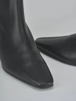 Stivaletti tacco 5cm pelle nero