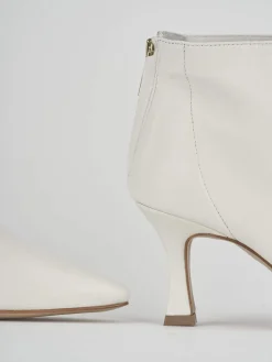 Stivaletti tacco 7cm pelle bianco