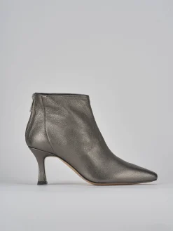 Stivaletti tacco 7cm pelle grigio