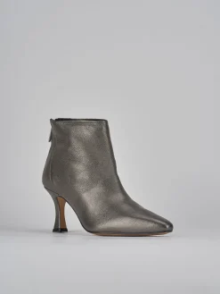 Stivaletti tacco 7cm pelle grigio