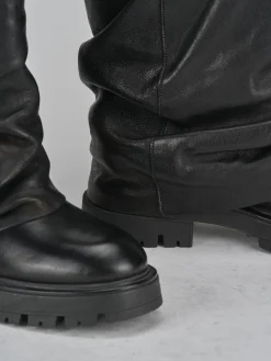 Stivaletti tacco 3cm pelle nero